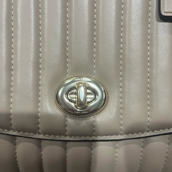 Coach Tilly with linear quilting in Taupe - Picture 5 of 7